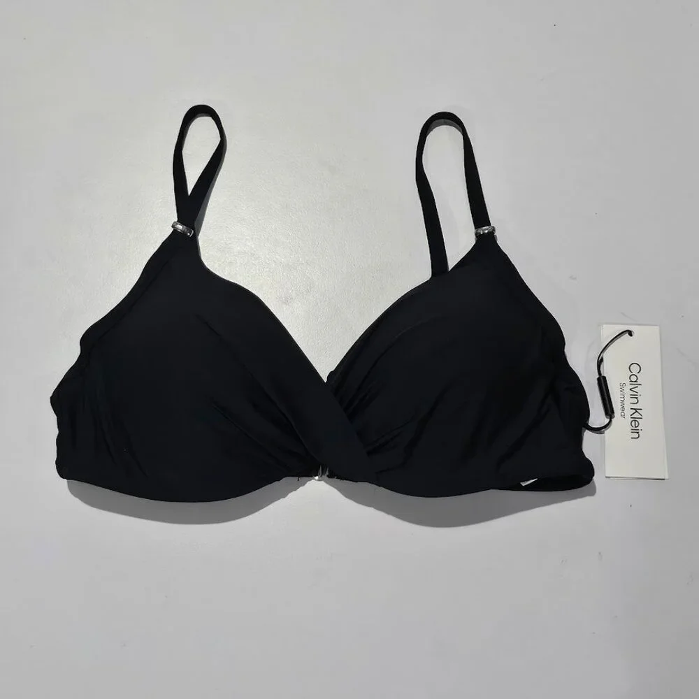 Calvin Klein Twisted Solid Bikini Top - Picture 5 of 8